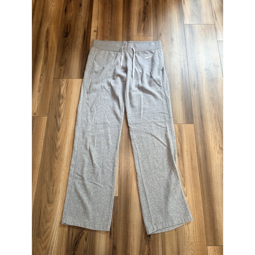 Nike Sweatpants Women's Medium Straight Leg Gray Tall Girl Friendly